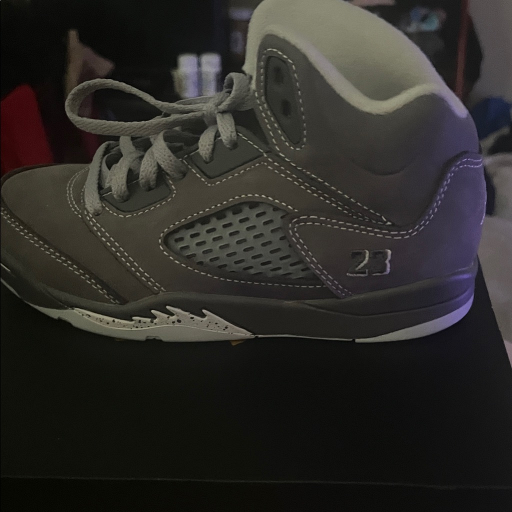 Kids Gray High-Top Sneakers